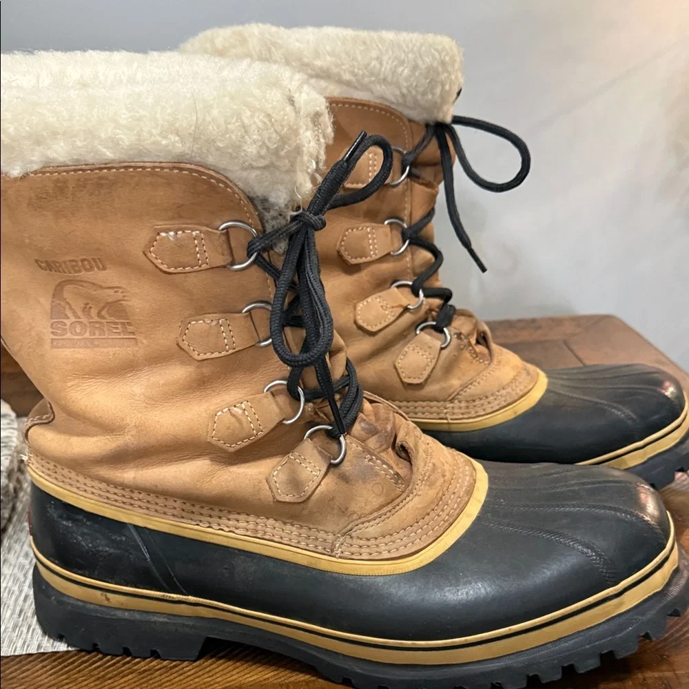 Sorel Big & Tall Men's Black and Tan Snow Boots
